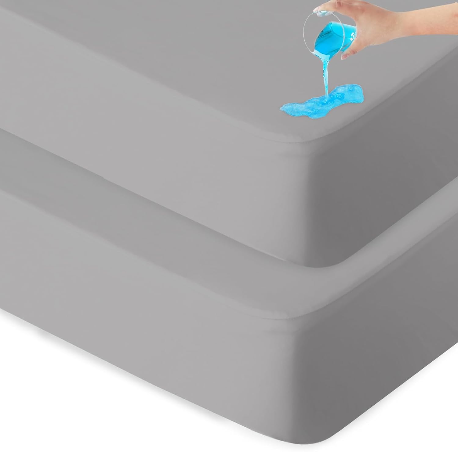 Waterproof Bassinet Sheets Fit for Miclassic, Baby Delight, TCBunny, Milliard, Dream On Me Traveler/Skylar and Other Bedside Sleeper Bassinet Mattress, 2 Pack, Ultra Soft Microfiber Sheets, Grey Bassinet Sheets 35" x 21" Grey 2