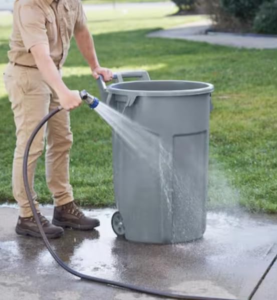 44 Gallon Gray Wheeled Outdoor Trash Can for Restaurants/Offices/Commercial Environments KT46270