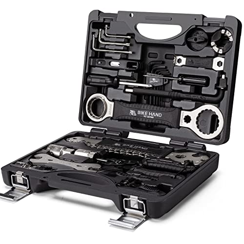 BIKE HAND - BIKE HAND 18 Piece Bike Bicycle Tool Kit Set - Bicycle Repair Tool Box Compatible - Mountain/Road Bike Maintenance Tool Set with Storage Case - -10%