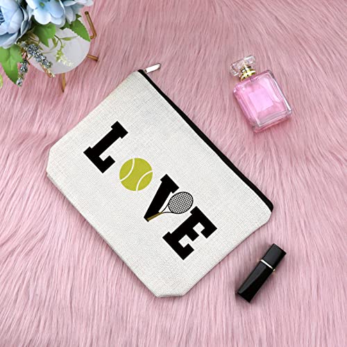 Tennis Gifts Makeup Bag Inspirational Gifts for Tennis Player Lover Cosmetic Bag Birthday Graduation Presents for Girls Daughter Sister Niece Travel Toiletry Pouch Christmas Friendship Keepsake3