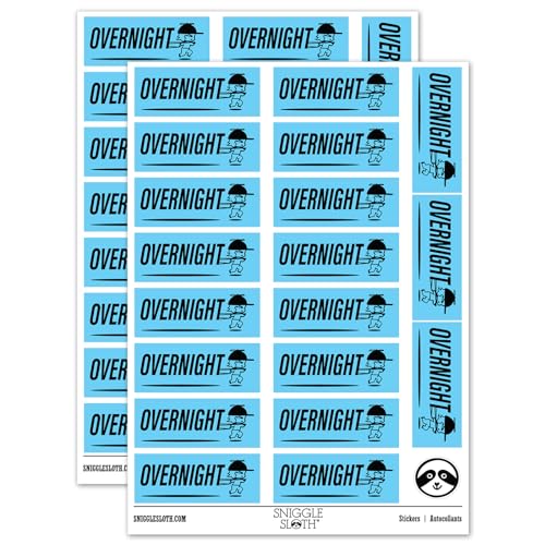 Overnight Mail Service Expedited Running Person Sticker Pack - Matte Finish - Large 2.00' Size -...