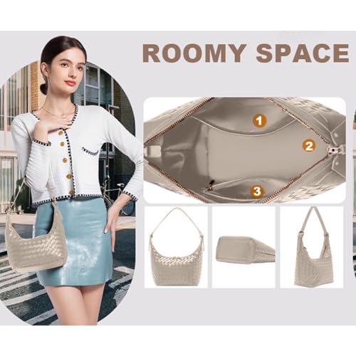 Bolso de hombro para mujer con cierre de cremallera miniatura 5