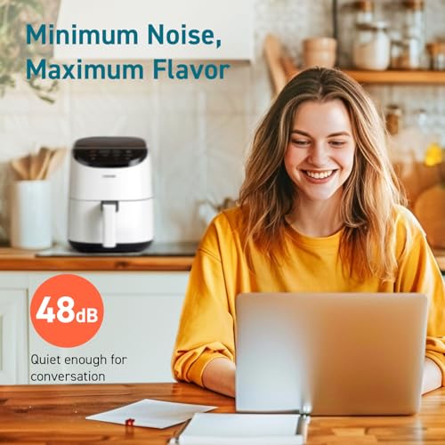 COSORI Air Fryer 2.1 Qt, 4-in-1 Small Mini Airfryer, Bake, Roast, Reheat, 97% Less Oil, Compact & Quiet, Nonstick & Dishwasher Safe Basket, 30 In-App Recipes with Nutrition Facts, Auto-Shut Off, White
