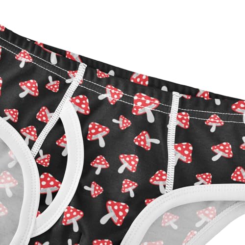 Boys' Exclusive Briefs Toddler Underwear 95% Combed Cotton Boxerbriefs 2T Mushroom Pattern 694