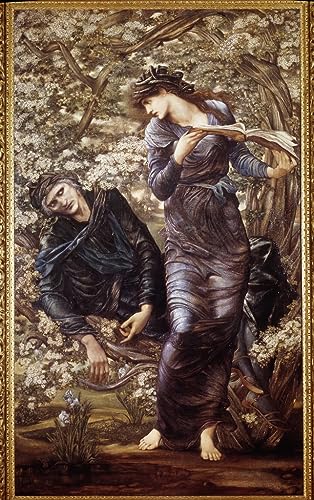 Decoración de Merlín de Burne Jones, pintura mural en lienzo de 60x90cm para renovar tus paredes