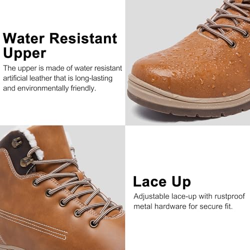 Mens Snow Boots Waterproof Winter Warm Fur Lined Shoes Non-Slip Insulated Outdoor Hiking Boot4