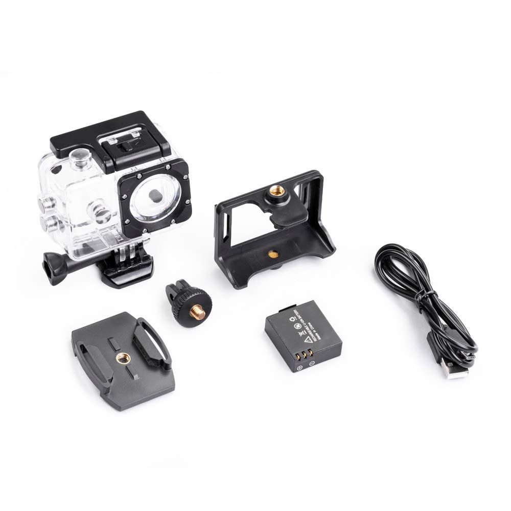 Midland - Action Cam H3+ Videocamera Sportiva Full HD con Stabilizzatore, Wi-Fi e Dash Cam, Fotocamera 16MP - Macchina Fotografica Subacquea, Funzione Rilevamento Movimento, Custodia Waterproof 30m