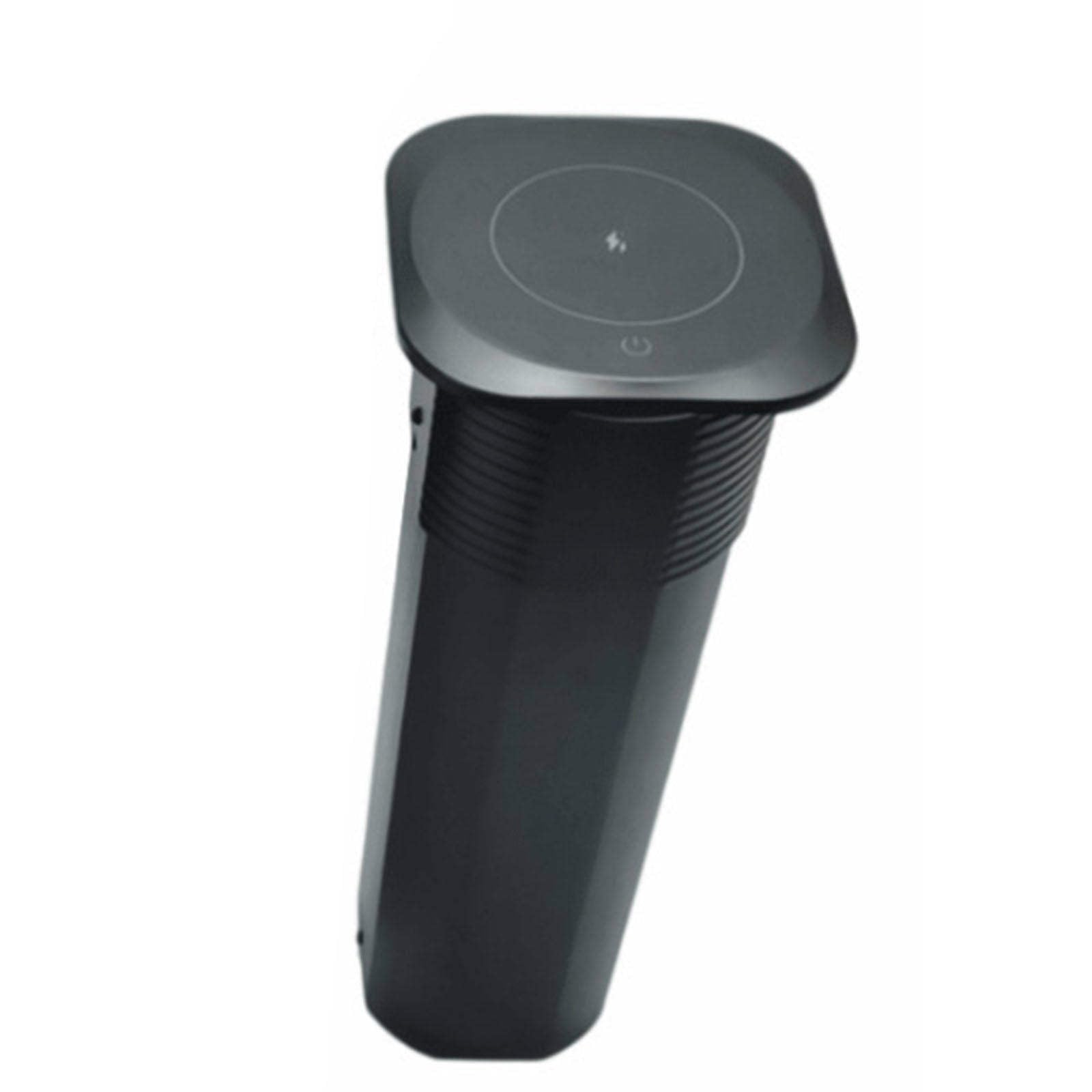 Presa elettrica multifunzionale Presa di ricarica wireless nascosta Presa elettrica adatta per cucina e ufficio,Black