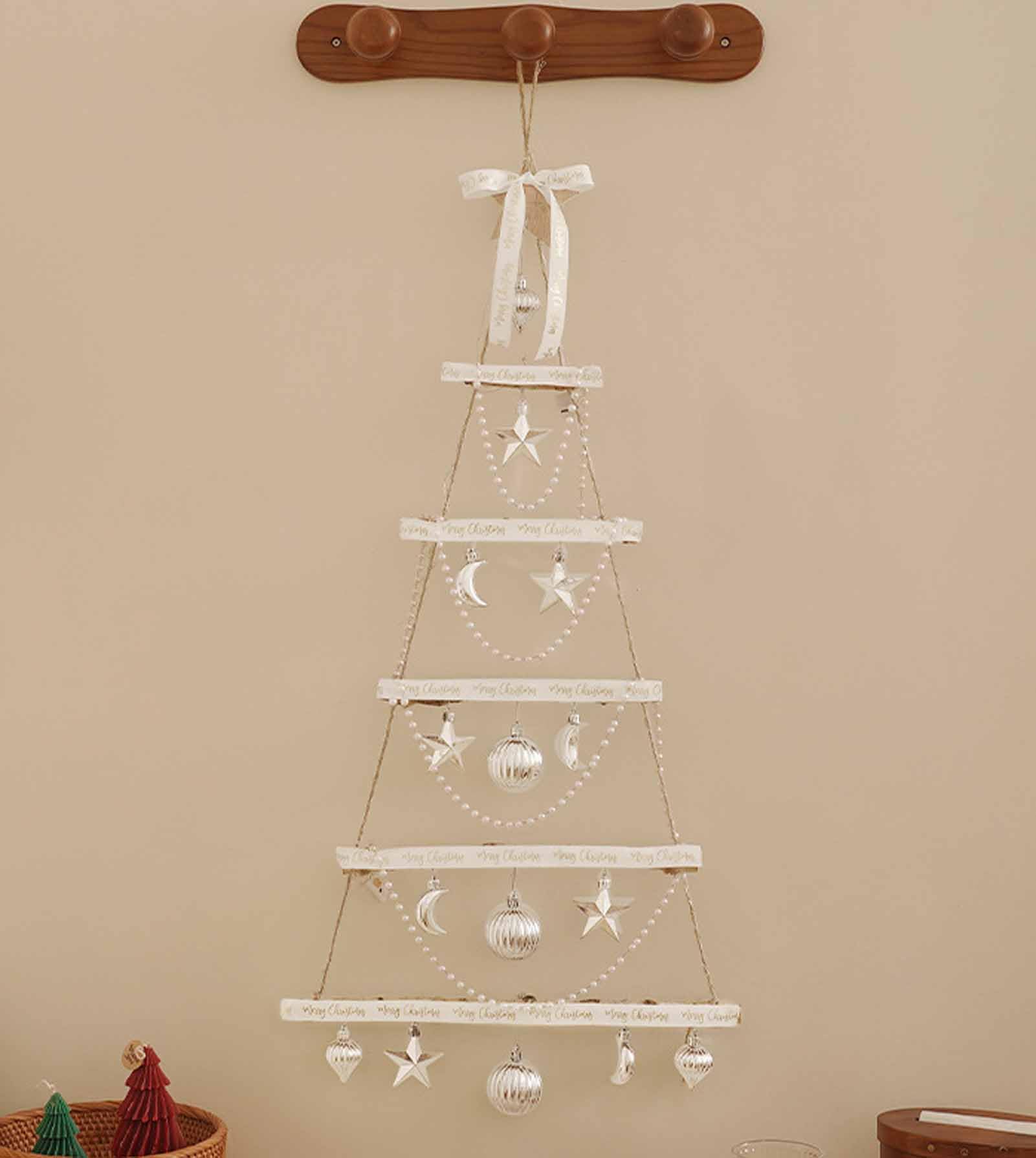 Weihnachtsdekoration, an der Wand montierter Weihnachtsbaum, DIY leuchtender Anhänger, Materialpaket, 2025 neue faltbare kreative Weihnachtsdekoration, B