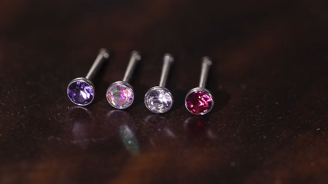 Opal Nose Ring 4-Piece Opal Nose Screw Rings - 20G 316L Surgical Steel Studs In Multiple Colors & Sizes Four Prong CZ Nose Ring - Foto 10