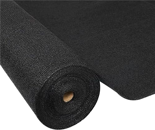 VBS - Black Shade Cloth - Mesh Fabric for Fence Privacy Screen, Garden Shade, Mesh Fence Screening, Shade Cloth Rolls, Wind Screen (40% - 12' x 10')