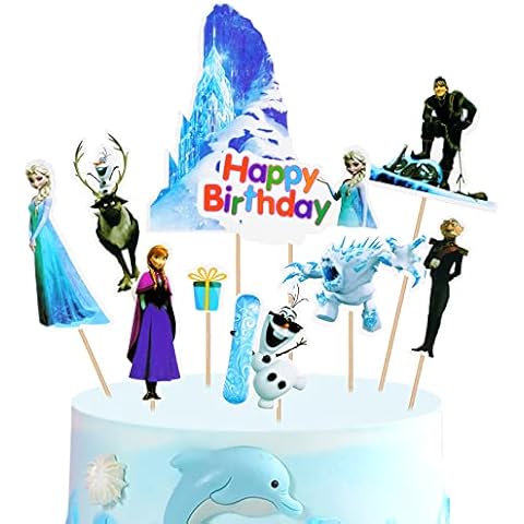 OSDUE 10PCS Princess Cake Toppers Set Cover