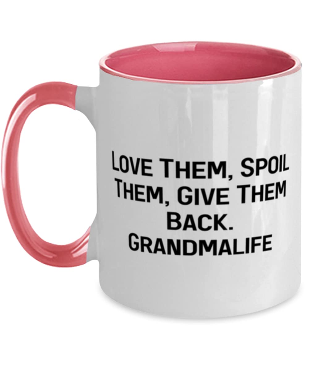 Great Grandma Gifts 2025 Pink Two Tone 11 Ounces Ceramic Mug Cup for Granny Grandmother Mothers Day Gift from Grandchild Grandma Mugs from Grandchild