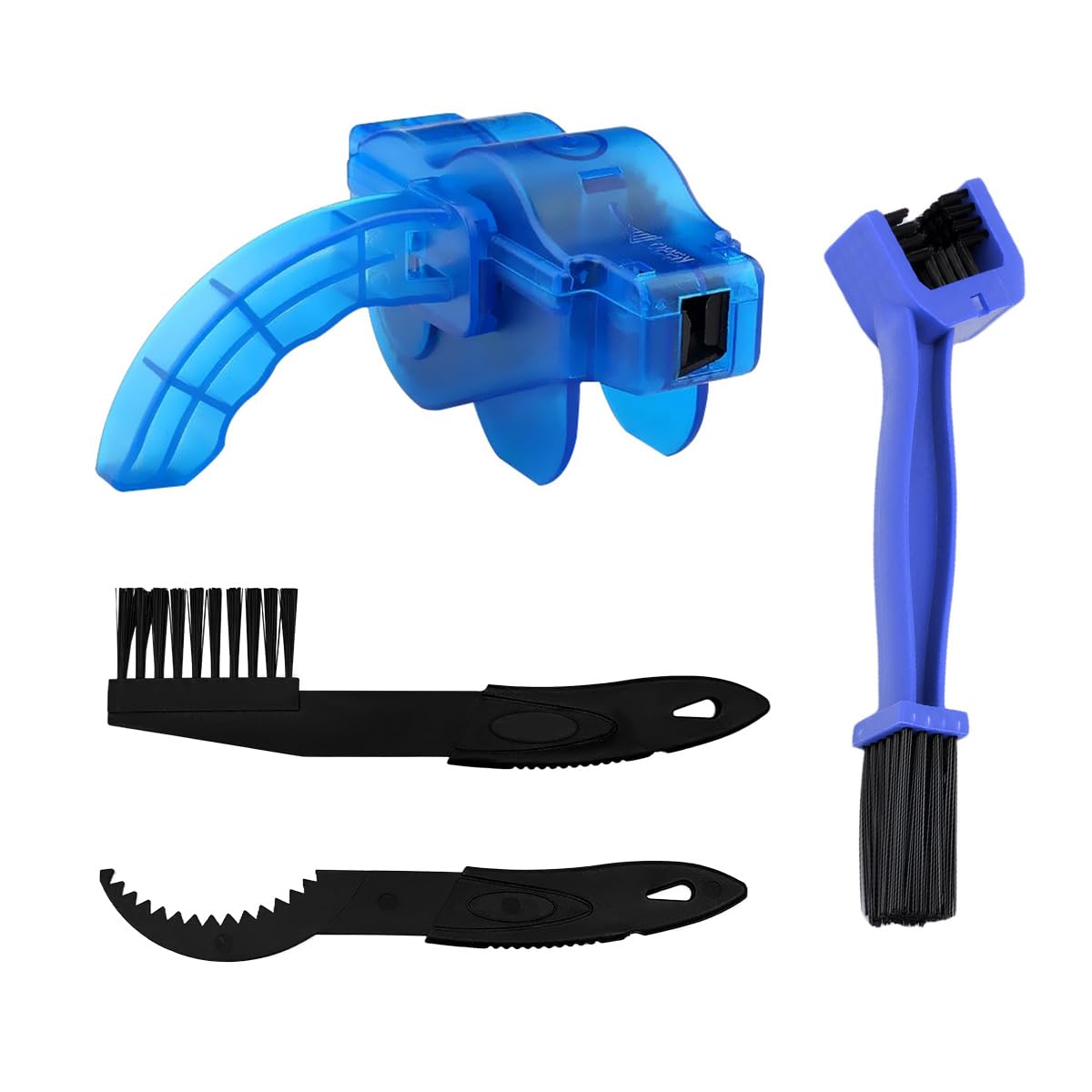 2 PCS Bike or Motorcycle Chain Washer, Functional Motorbike Chain Gear Dirt Stain Cleaning Brushes, Bicycle Chain Cleaning Double Head Brush Tool, Motorcycle Accessories (1 Kits)