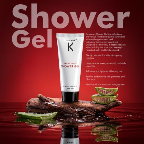 Image of Kronokare Kronoklay Shower Gel 40 ml | Deep Cleansing & Hydrating Body Wash | Moisturizing, Gentle on Skin | For All Skin Types