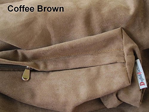 Dogbed4less External Pet Bed Cover with Zipper Liner for Extra Large Dog, 55"X37"x4" XXL, Brown - Replacement Cover Only - Thumbnail 7