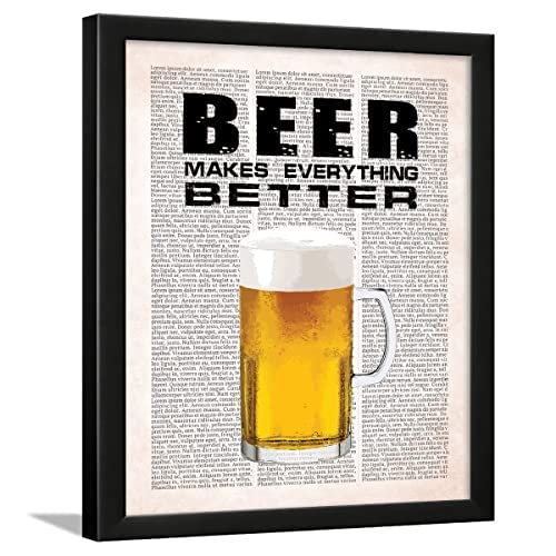 Image of Chaka Chaundh - Beer Wall Quotes Frames - Beer Quotes Poster With Frames - Bar Framed Poster - Alcohol Quotes Wall Decoration Item - (14 X 11 Inches)