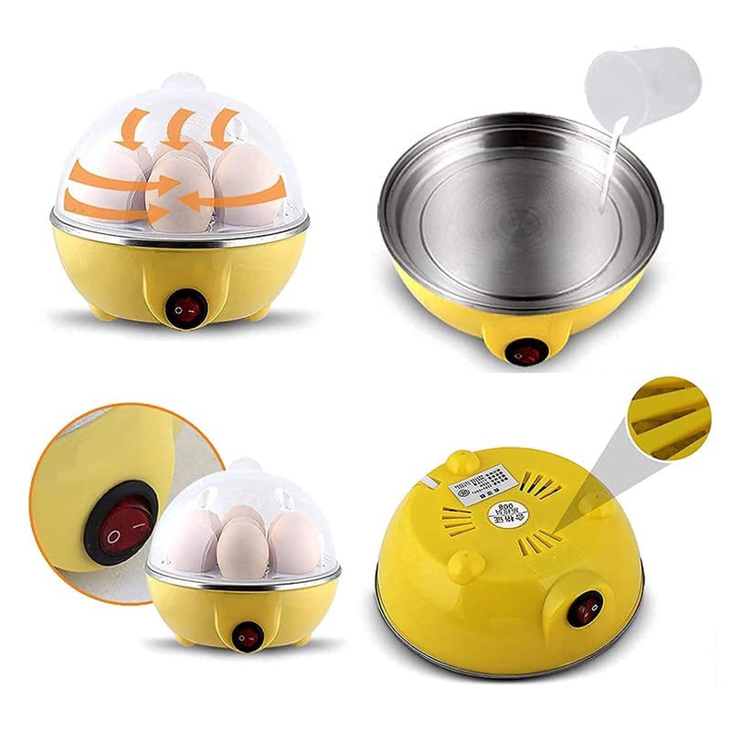 Single Layer Egg Boiler Electric Automatic Off 7 Egg Poacher for Steaming, Egg Cooking, Egg Boiling and Frying with Egg Cutter Free (Multi Color)-picture-19
