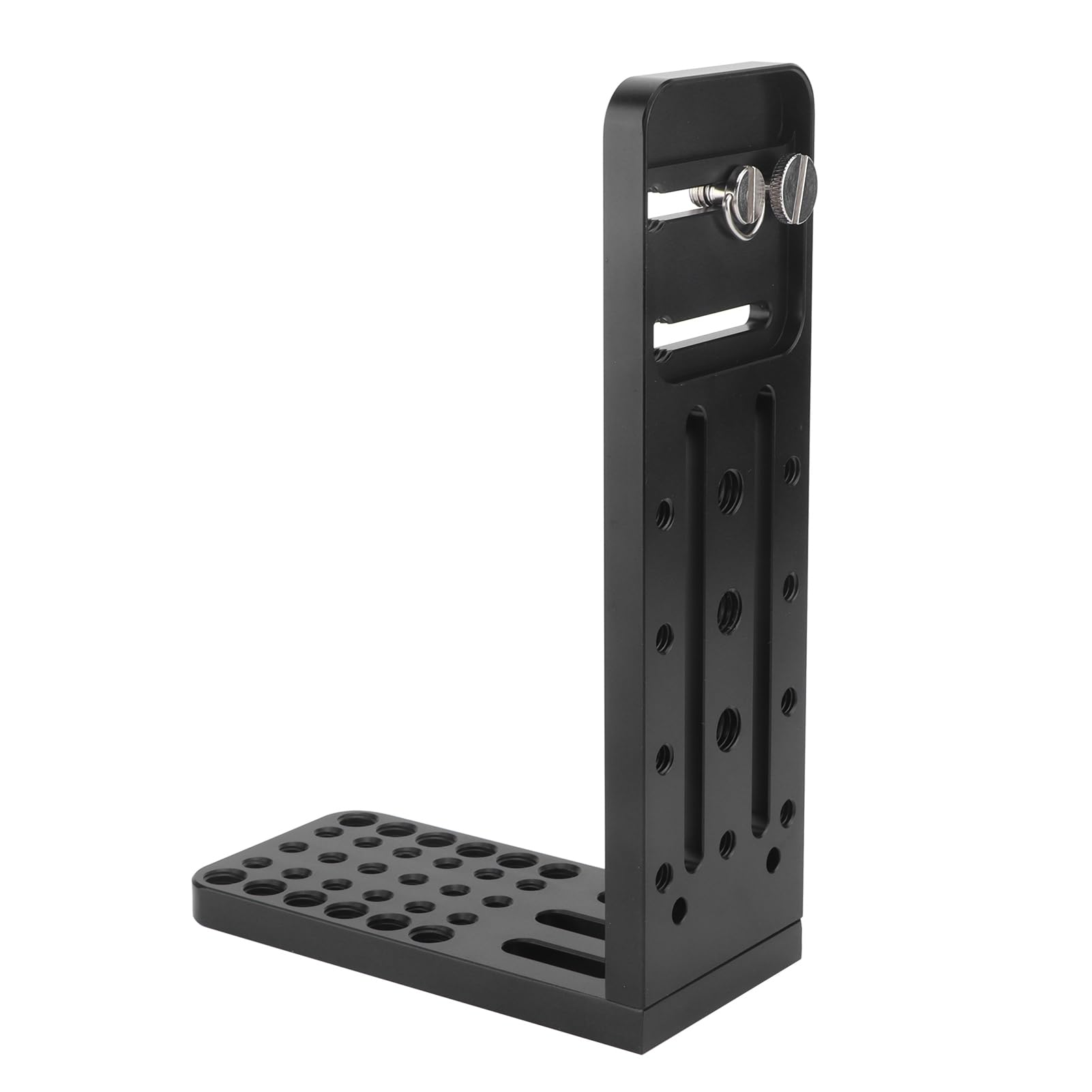 Piastra a L per Fotocamera, L130C Universale Piastra a Sgancio Rapido Staffa a Forma L Verticale con Fori per Viti da 1/4" e 3/8", Supporto Stabilizzatore Fotocamera DSLR per Riprese Video