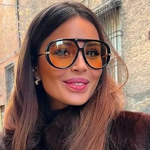 Trendy Oversized Aviator Sunglasses for Women Men Retro Big Large Shield Shades2