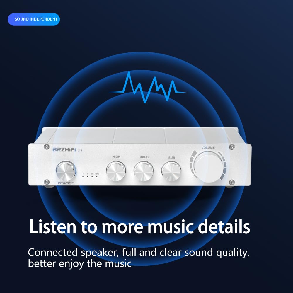 Amazon.com: BRZHIFI L1B Pure Class A Preamp 2.1 Channel Bass