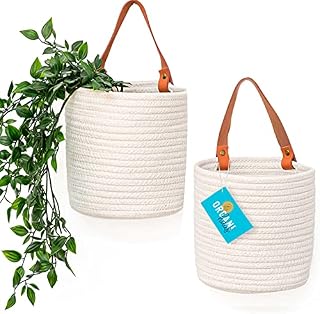 OrganiHaus Wall Hanging Rope Storage Baskets