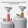 Pisol Wide Mouth Versatile Funnel, Canning Funnels for Kitchen Use, Food Grade Plastic Cooking Funnel Set with 4 Size Spouts and 2 Strainers for Filling Different Bottles and Bags, Grey #3