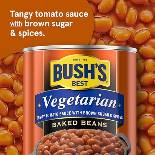 BUSH'S BEST 8.3 oz Canned Vegetarian Baked Beans, Source of Plant Based Protein and Fiber, Low Fat, Gluten Free, (Pack of 12) image 4