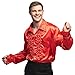 Produktbild Boland - Camicia da discoteca con volant, rosso, uomo, costume, camicia da sera, movimento Schlager, anni '70, festa a tema, carnevale