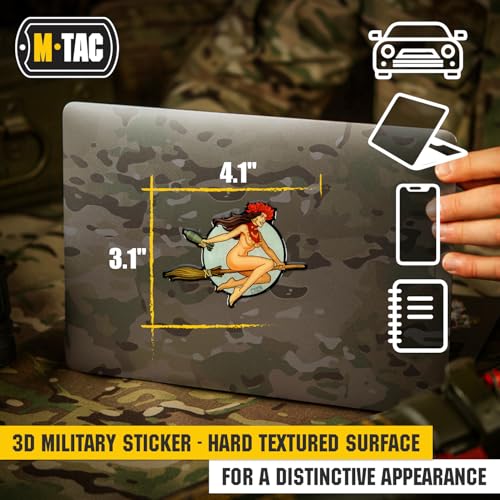 Image of M-Tac Morale Sticker Tactical Girl - 3D Tactical Military Sticker for Laptop, Tablet, Phone, Notebook, Car Bumper, Hard Hat (#11 Witch)