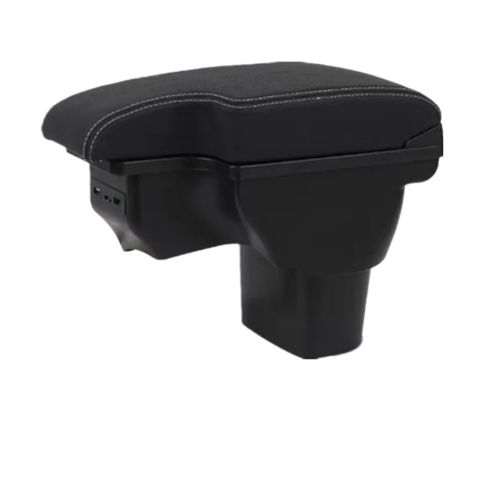 UMDJJU For Infiniti For ESQ 2010-2019 Car Armrest Interior Details Storage Box Retrofit Parts USB Accessories Car Centre Console Armrest Box(A leather white line)