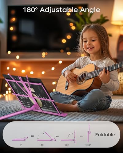 Image of K KASONIC Music Stand, 2 in 1 Folding Sheet Music & Book Stand With Bag