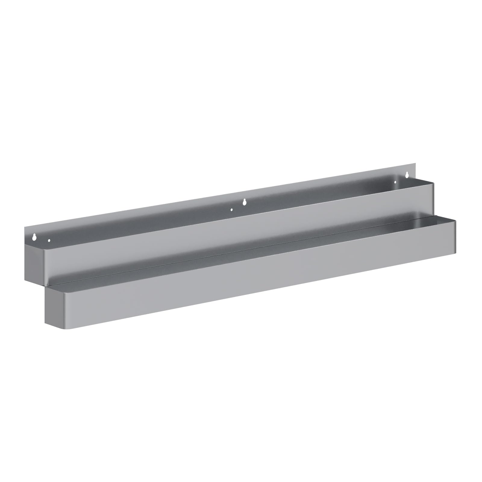 AmGood 60 in. Double Tier Stainless Steel Speed Rail - Keyhole Wall Mount Bar Speed Rack, 18-Gauge NSF Liquor Bottle Holder for Bars, Restaurants &amp; Home Bars
