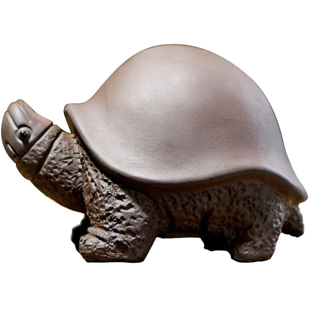 Hoobar Chinese Zisha Tea Pet Water Tea Tray Pet Handmade Chinese Tea Pet Purple Clay Animal Tea Pet for Tea Tray Accessories/Kungfu Tea Tray (Tortoise)