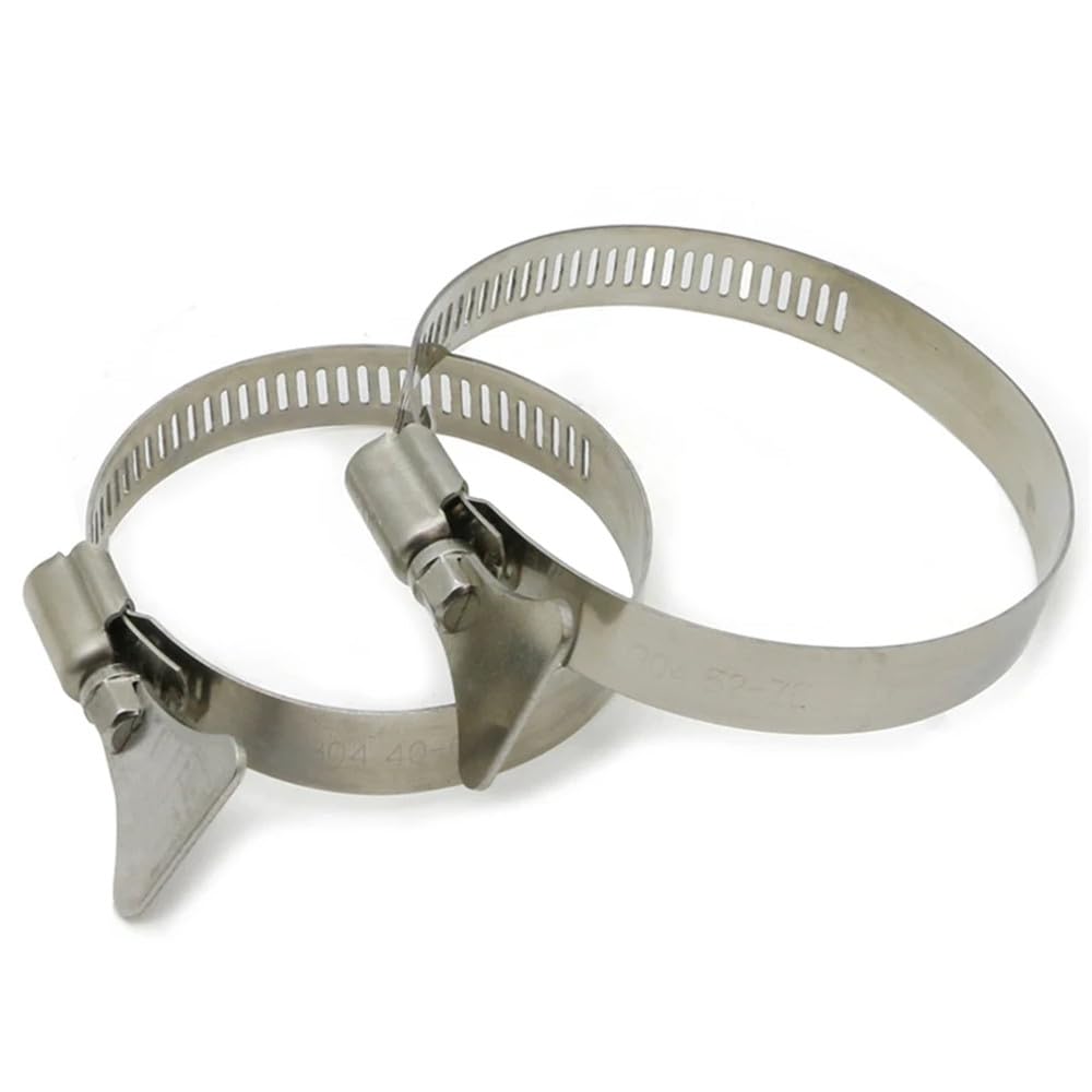 Morsetto per tubi dell'acqua in acciaio inossidabile 304, morsetto per trachea, morsetto di bloccaggio fisso con maniglia, anello per gola, anello per tubi a torsione manuale, tubo per olio, 270, 292