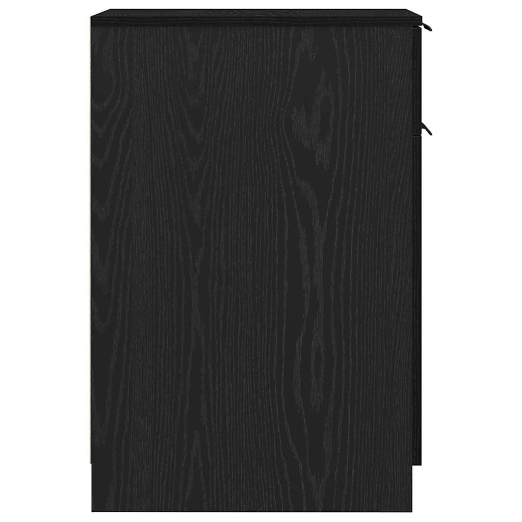 vidaXL Armario de Oficina Roble Negro 33 x 50 x 75 cm, Mueble de salón, Armario Rectangular, Moderno en Madera, práctico para organizar y Decorar el hogar