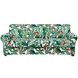 hyha Printed Couch Cover for 3 Cushion Couch - Floral Pattern Sofa Cover with Separate Cushion...