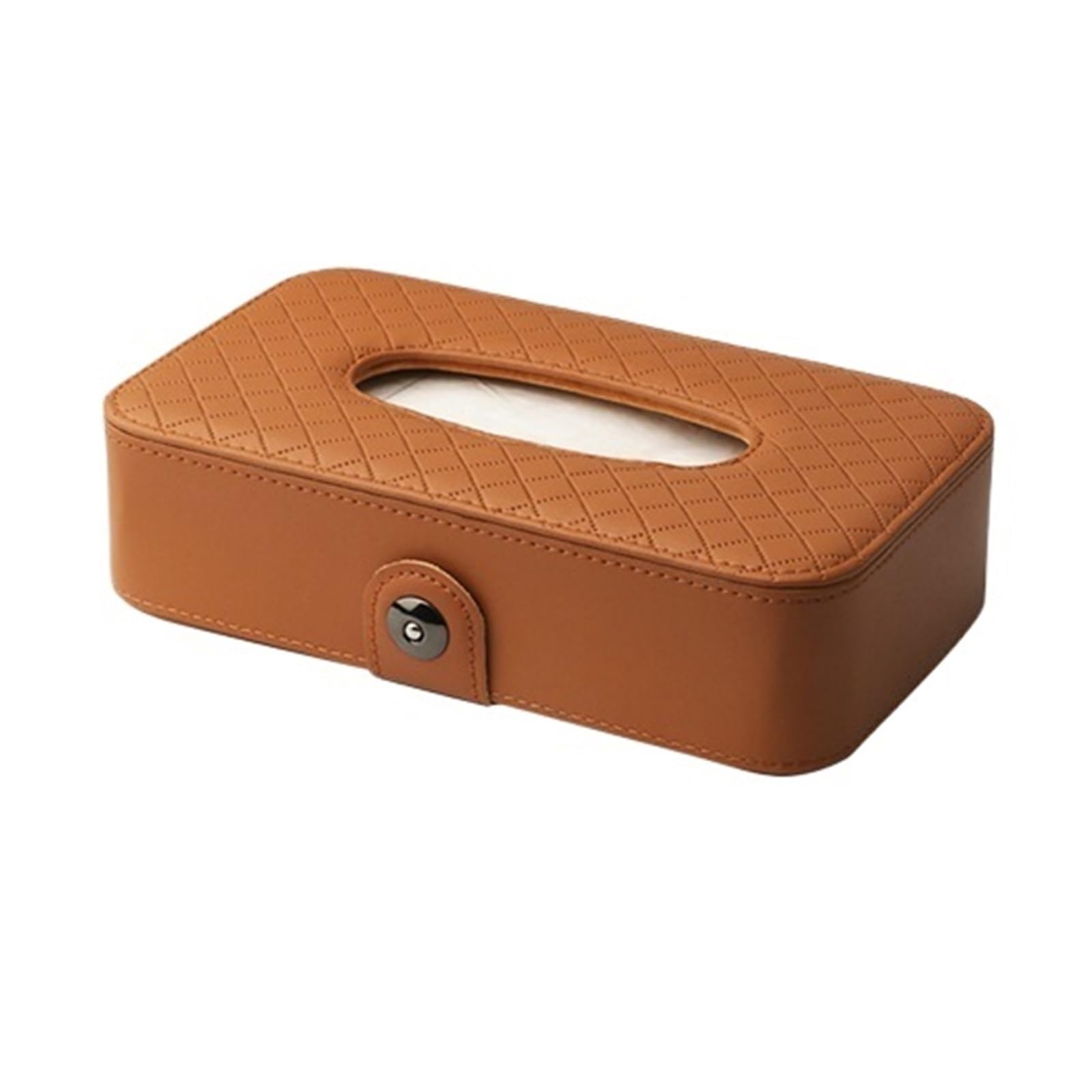 1pcs Car Tissue Box Creative Leather Napkin Holder Back Seat Sun Visor Organizer For(Brown)