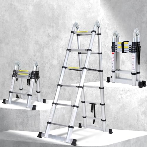 Escalera telescópica multiusos ideal para proyectos del hogar y almacenamiento compacto 2