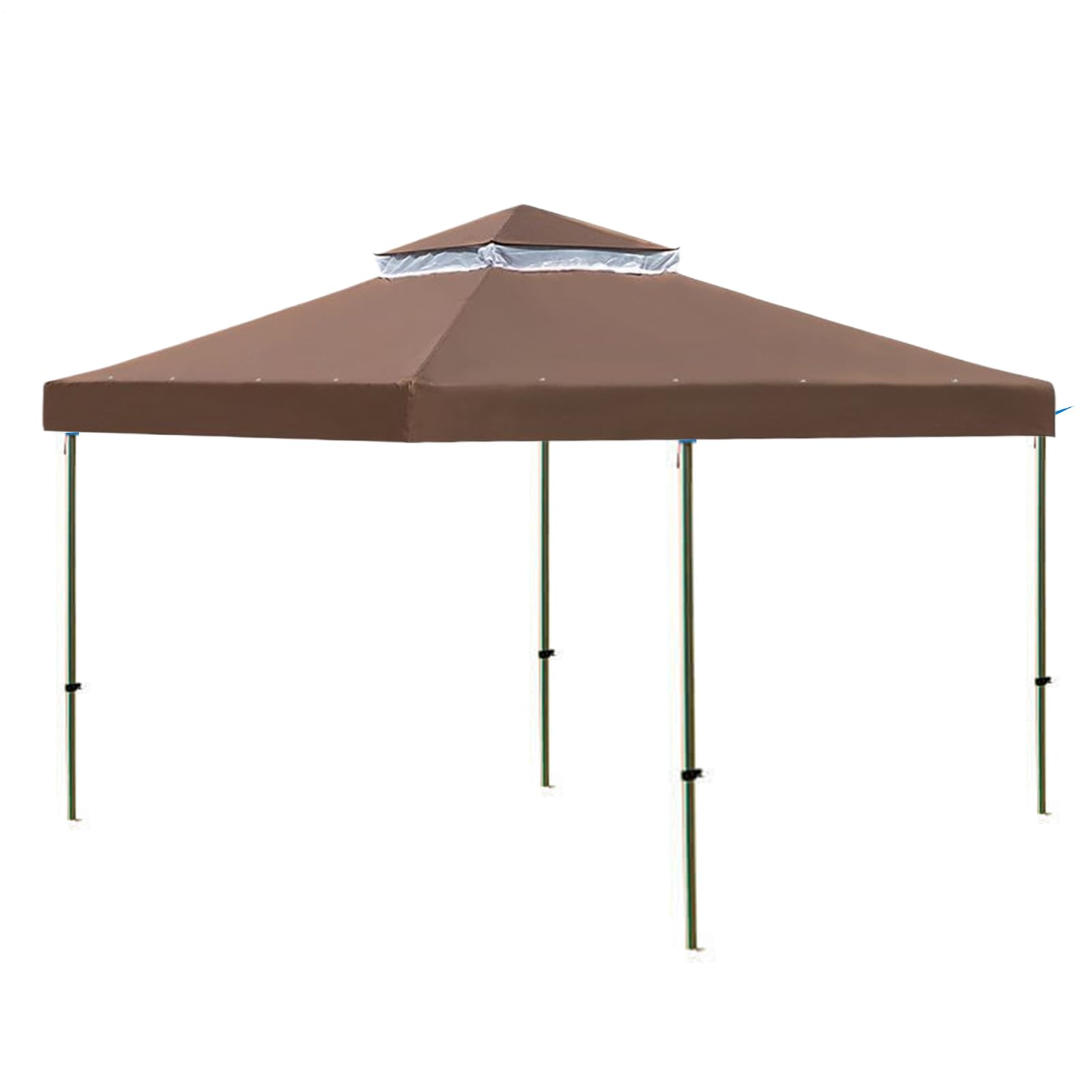 Toit à double couche pour tonnelle 3x3m résistant au vent et protection solaire de terrasse