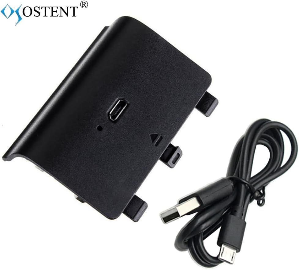 OSTENT Rechargeable Battery Pack and USB Charger Cord for Microsoft Xbox One Controller