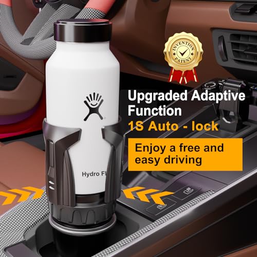 Cup Holder Expander, Automatic Car Cup Holder Expander Holds Large Water Bottles, Compatible with Yeti, Stanley, Owala Tumbler & Mugs, Adjustable Arms & Extendable Base Insert - Image 3