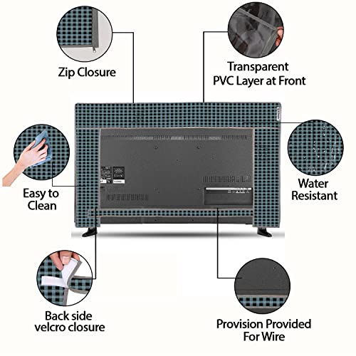 Image of Transparent LCD /LED T.V Protector Cover with Zipper Enclosure for 32 Inch Suitable for All Major Brand & Model (Color-Black, Size-29x3x19 Inches)
