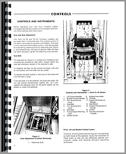 Ford CL40 Skid Steer Operators Manual      Unknown Binding