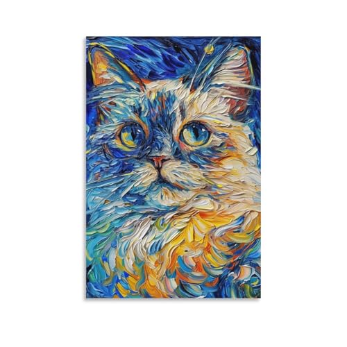 Impression sur toile chat mignon pour décoration murale de salon