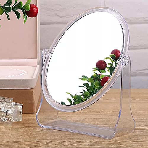 JKG® Magnifying Vanity Mirror With Stand - Small Cosmetic Makeup Bathroom Shaving Circle Mirror, Dressing Table Beauty & Travel Car Portable Double Sided Round Mirror - Image 5