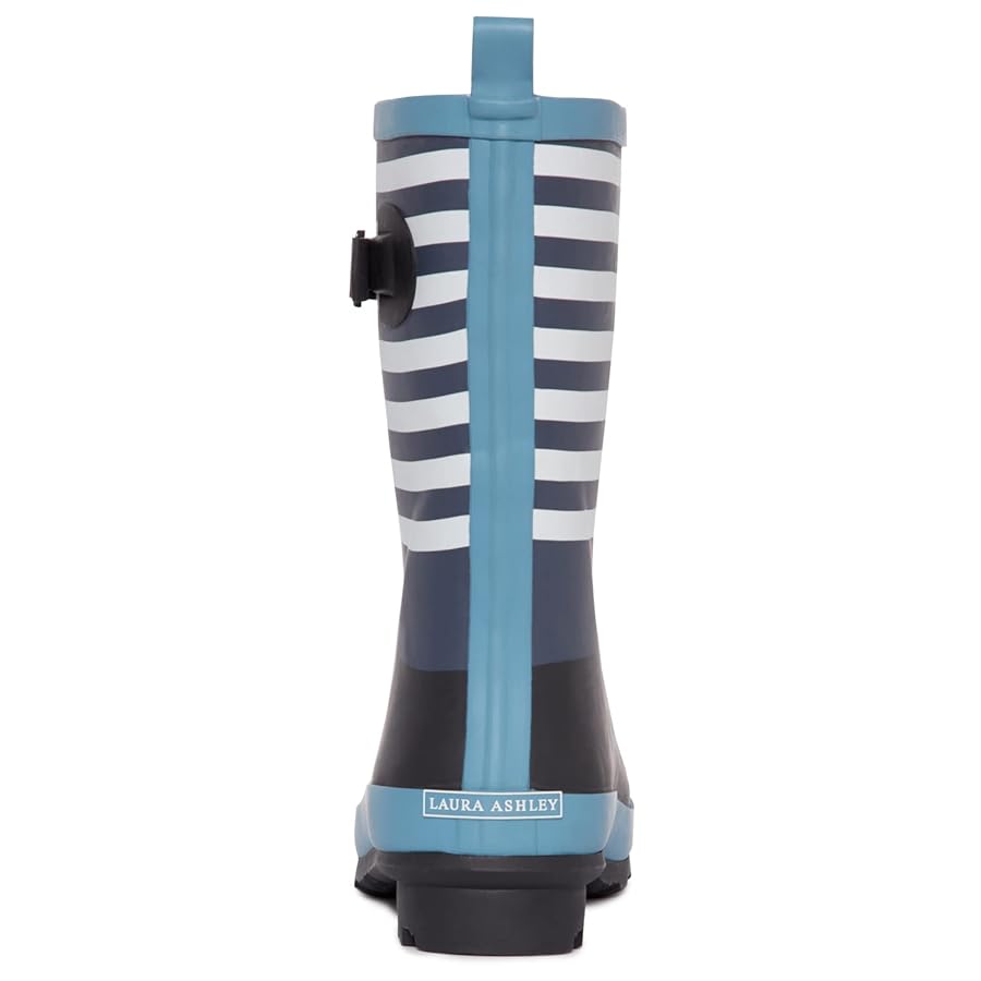 Amazon.com | Laura Ashley Women's Rain Footwear, Stripe Mid