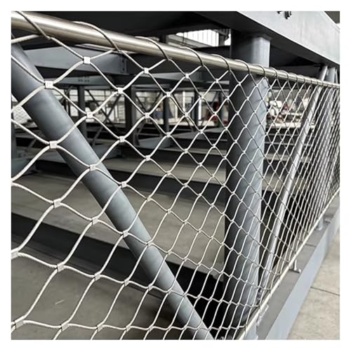 DTVEW Malla de Cable de Balaustrada de Cable Red Seguridad para Barandillas 10cm/2mm Decorativa para Vallas Jardín y Granjas(0.6x23m)