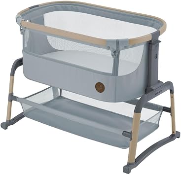 Maxi-Cosi Iora Air Rockable Wooden Look Maternal Side Cradle Beyond Grey