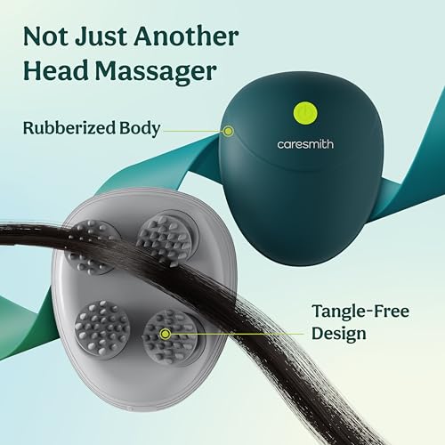 Image of Caresmith Revive Scalp Massager | 96 Silicon Kneading Points with Detachable Heads | Scalp, Body & Head Massager for Hair Growth (Green)